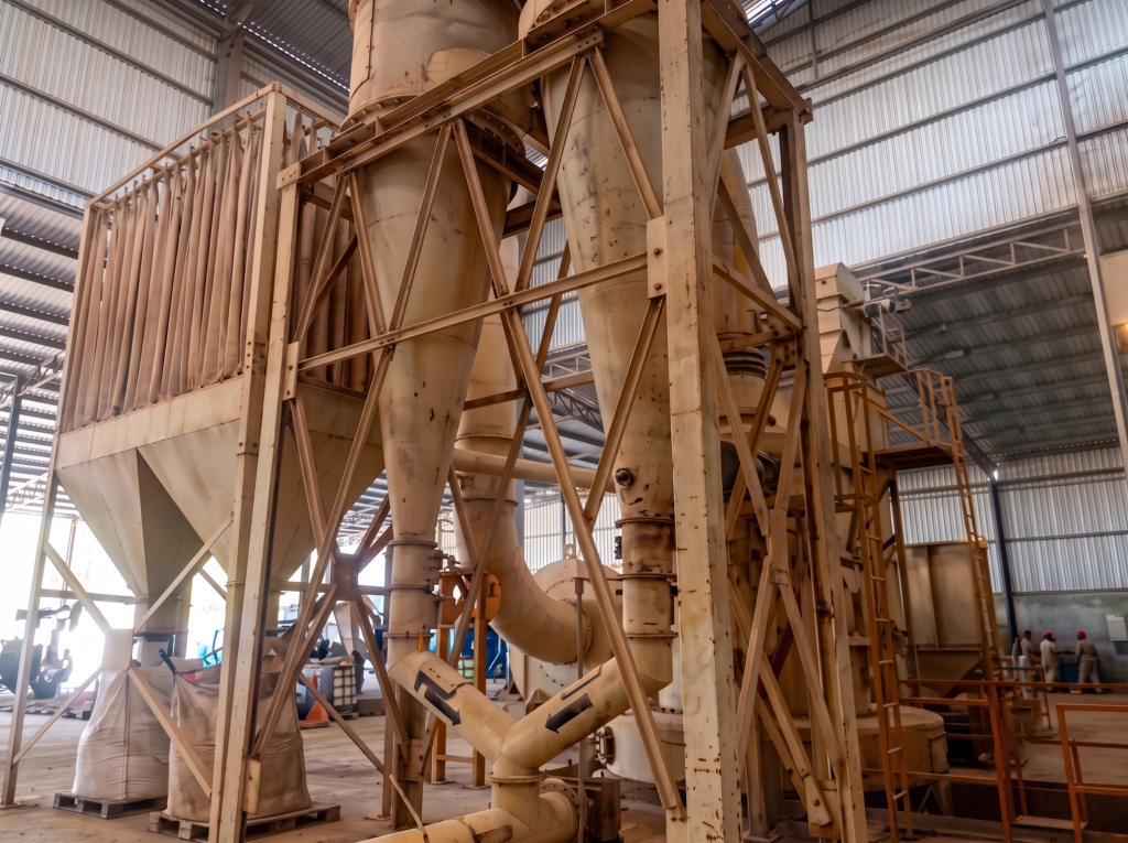 Silos de almacenamiento y molino de barita para pozos petroleros