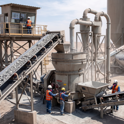Operación industrial de un molino de barita para fluidos de perforación petrolera